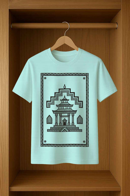 Bhav Sutra Chittara Art Monastery Printed T-Shirt with Unique Chittara Art Design